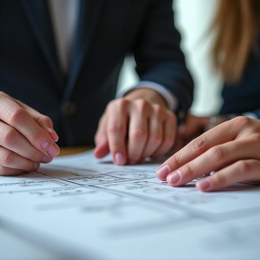 Consultant and client discussing strategy